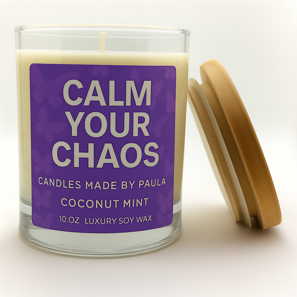 Coconut Mint candle with creamy coconut and fresh mint scent for energizing mornings and refreshing vibes