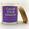 Citrus & Sandalwood candle with bright citrus and smooth sandalwood for calm and focus