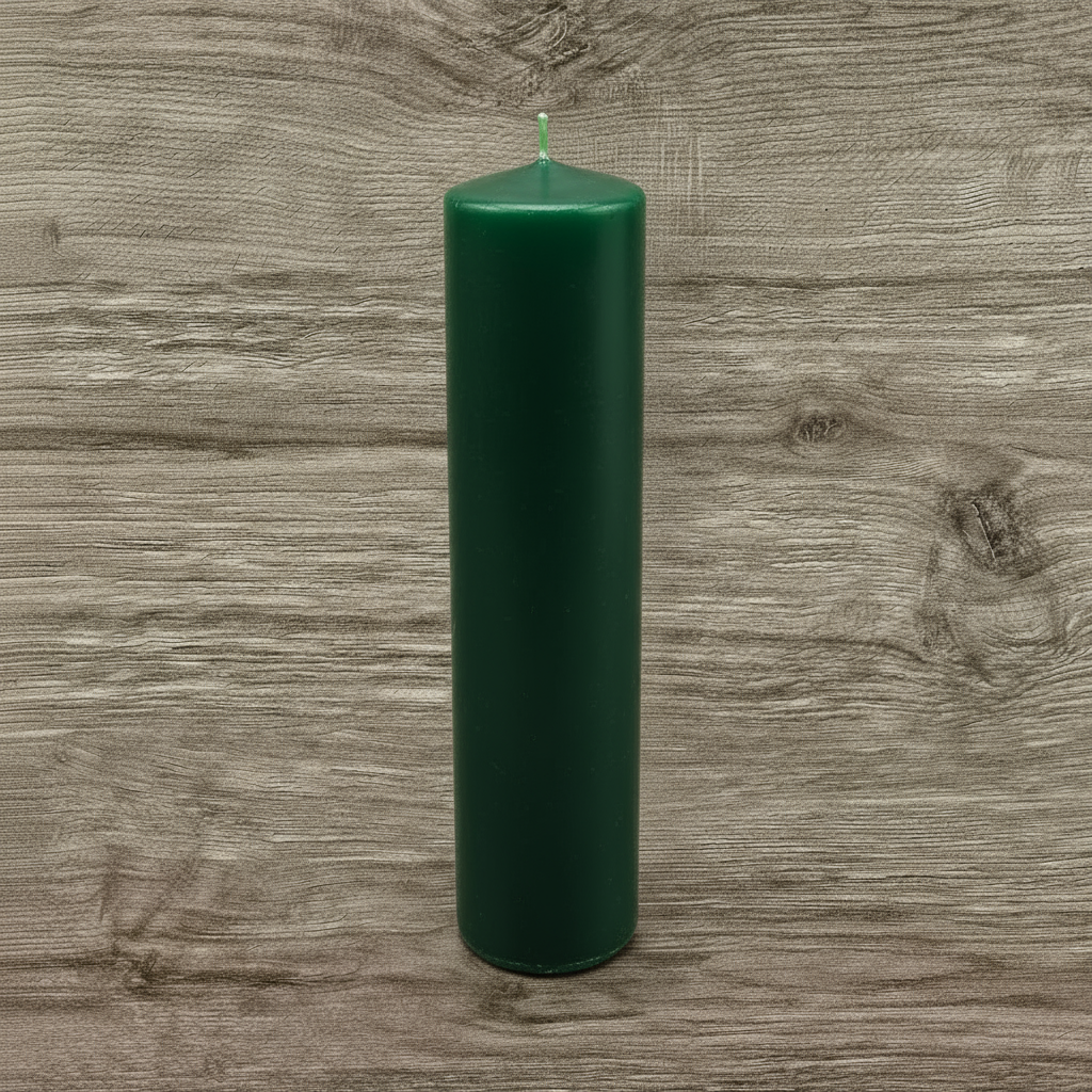 Classic soy wax pillar candle in spa-inspired colors with aromatherapy scents
