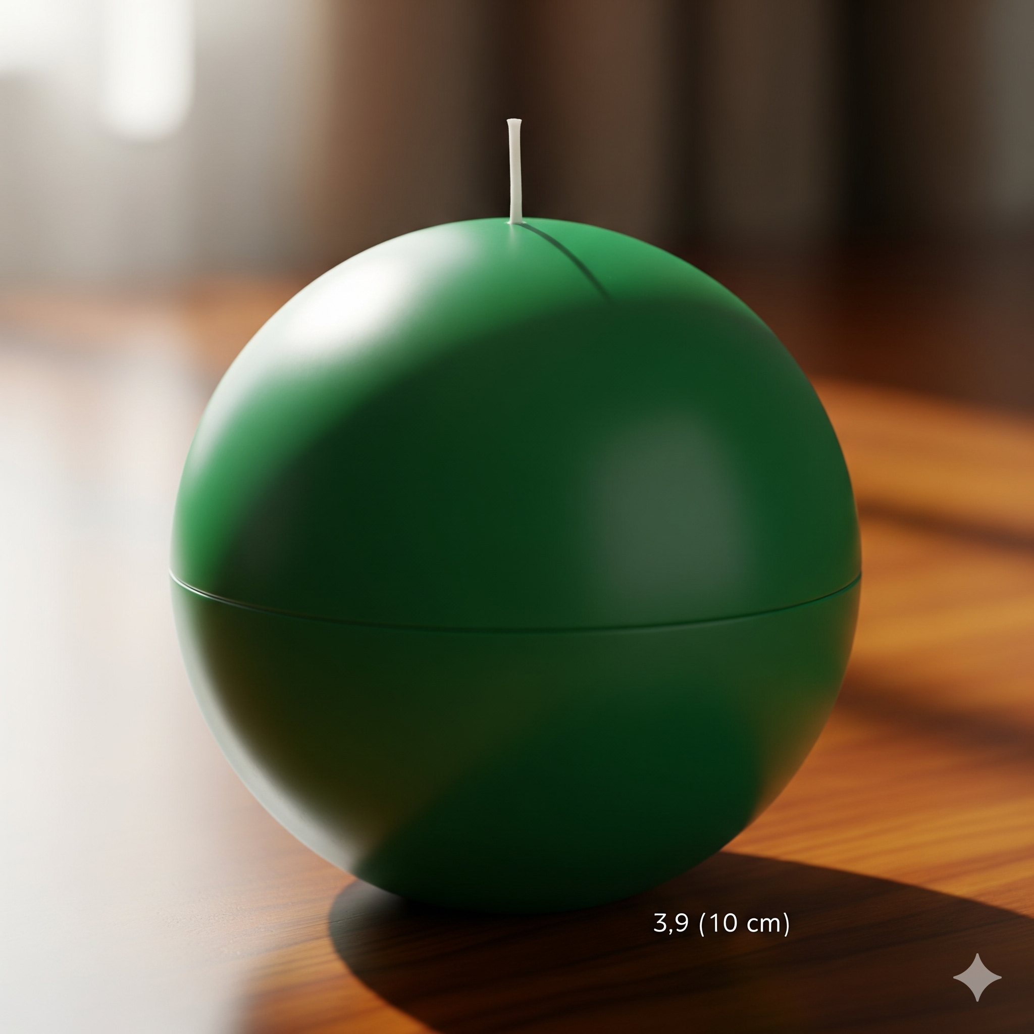 Large Ball Candle 3.9-inch hand-poured soy wax sphere in purple, white, or green with various scents for elegant home décor and long burn time