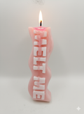 "Melt Me" Specialty Slogan Candle luxury soy wax vibrant colors inviting scents