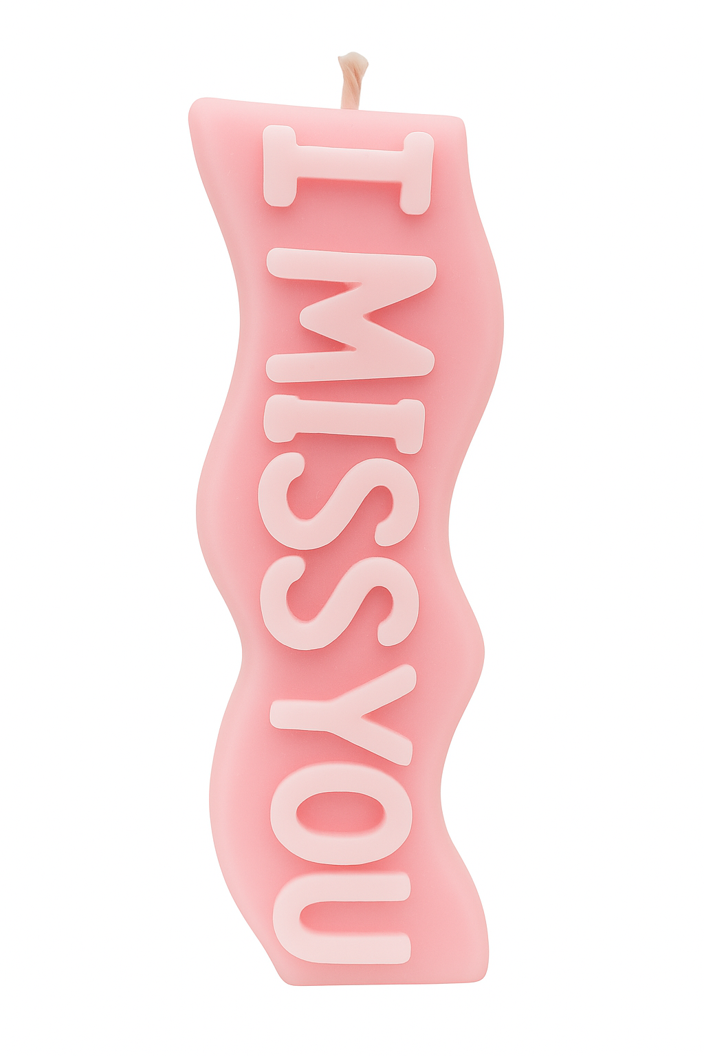 Pink I Miss You Candle with Japanese Cherry Blossom scent and heartfelt message