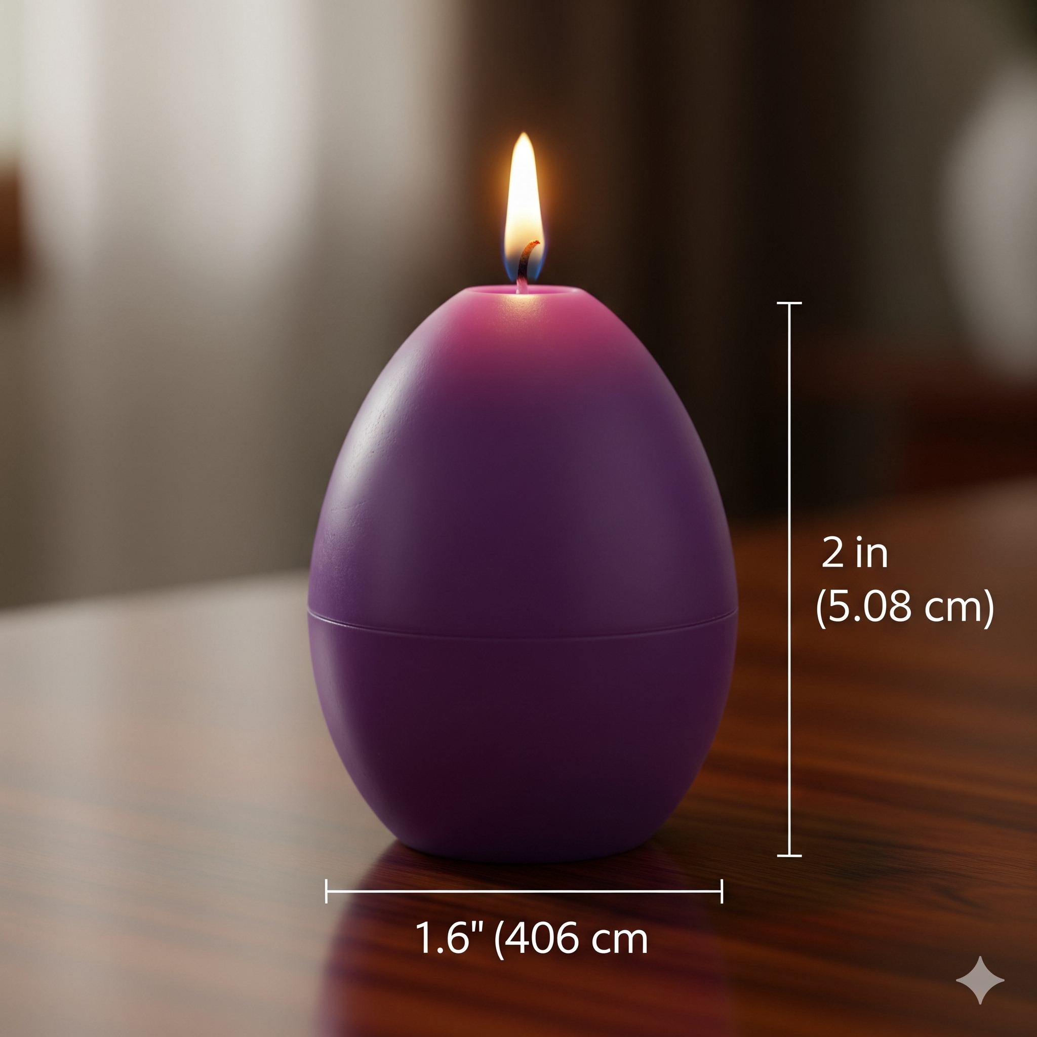 Small premium soy wax egg shaped candle in spa colors for clean, eco-friendly burn and aromatherapy ambiance