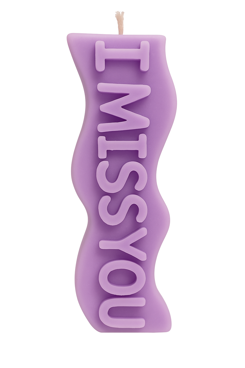 Purple I Miss You Candle with lavender and vanilla scent for comforting remembrance and soothing atmosphere