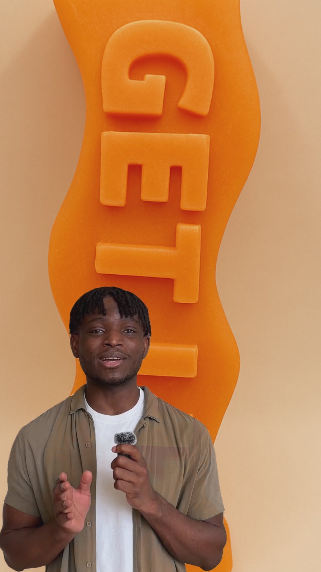 🧡 Orange Get Lit Candle – Energetic Quote Candle